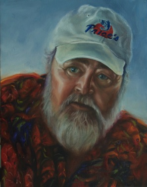 Tom in a Crawfish Shirt
oil on canvas
14 x 11